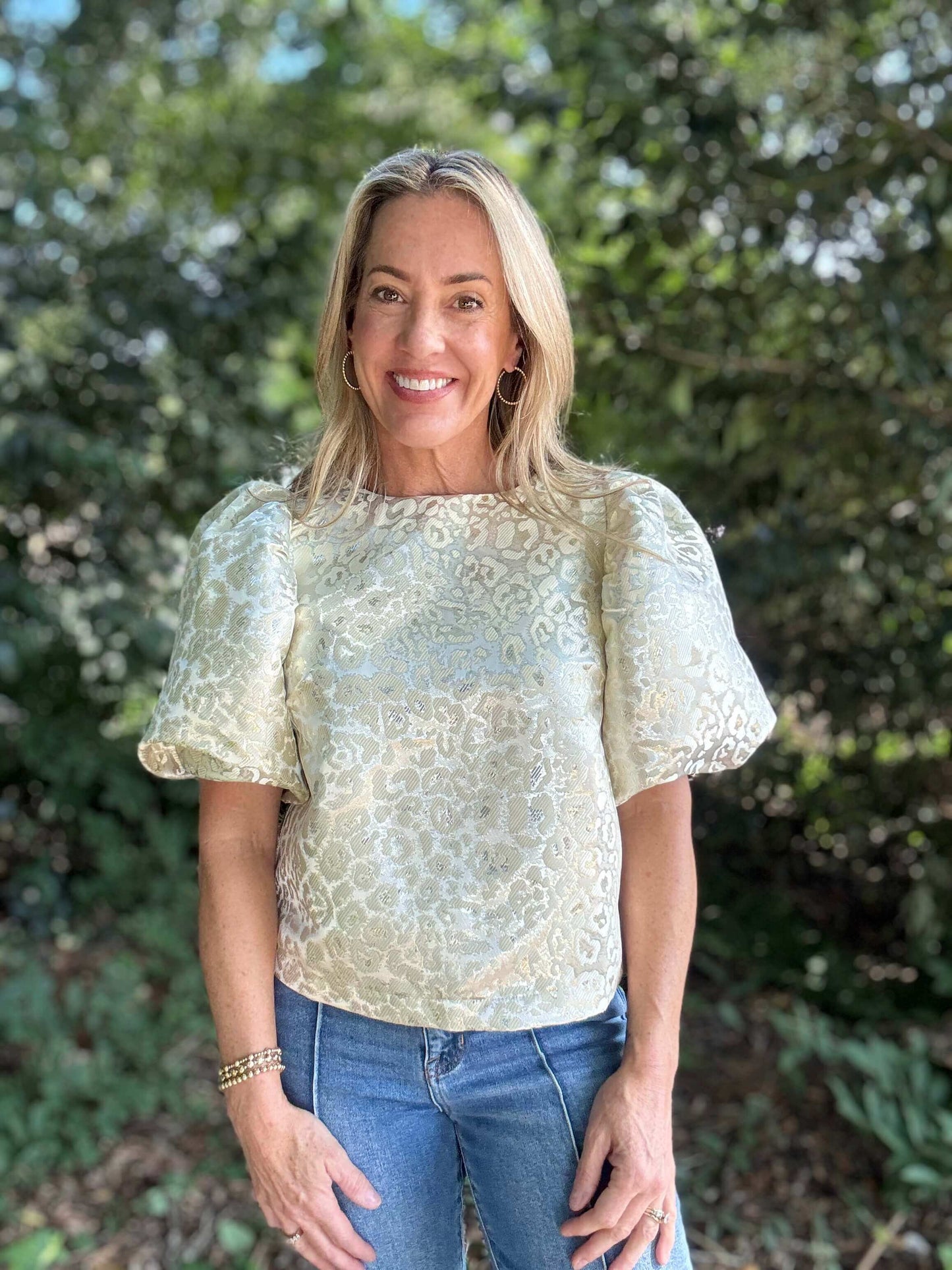 Blair Cream Puff Sleeve Blouse