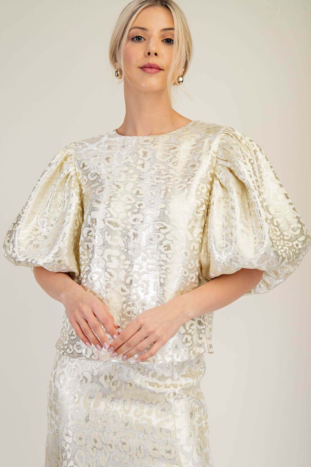 Blair Cream Puff Sleeve Blouse