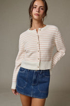 Niki Pink Stripe Cardigan