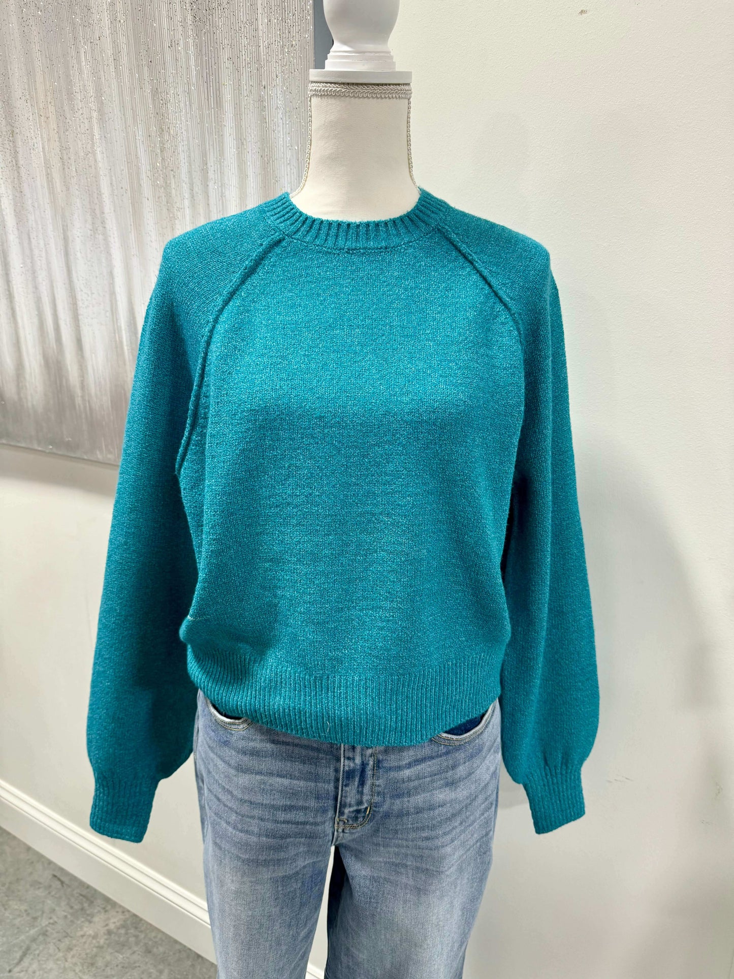 Raglan Teal Sweater