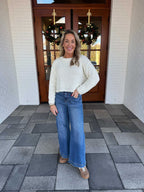 Christi Ivory Crochet Sweater