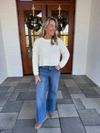 Christi Ivory Crochet Sweater