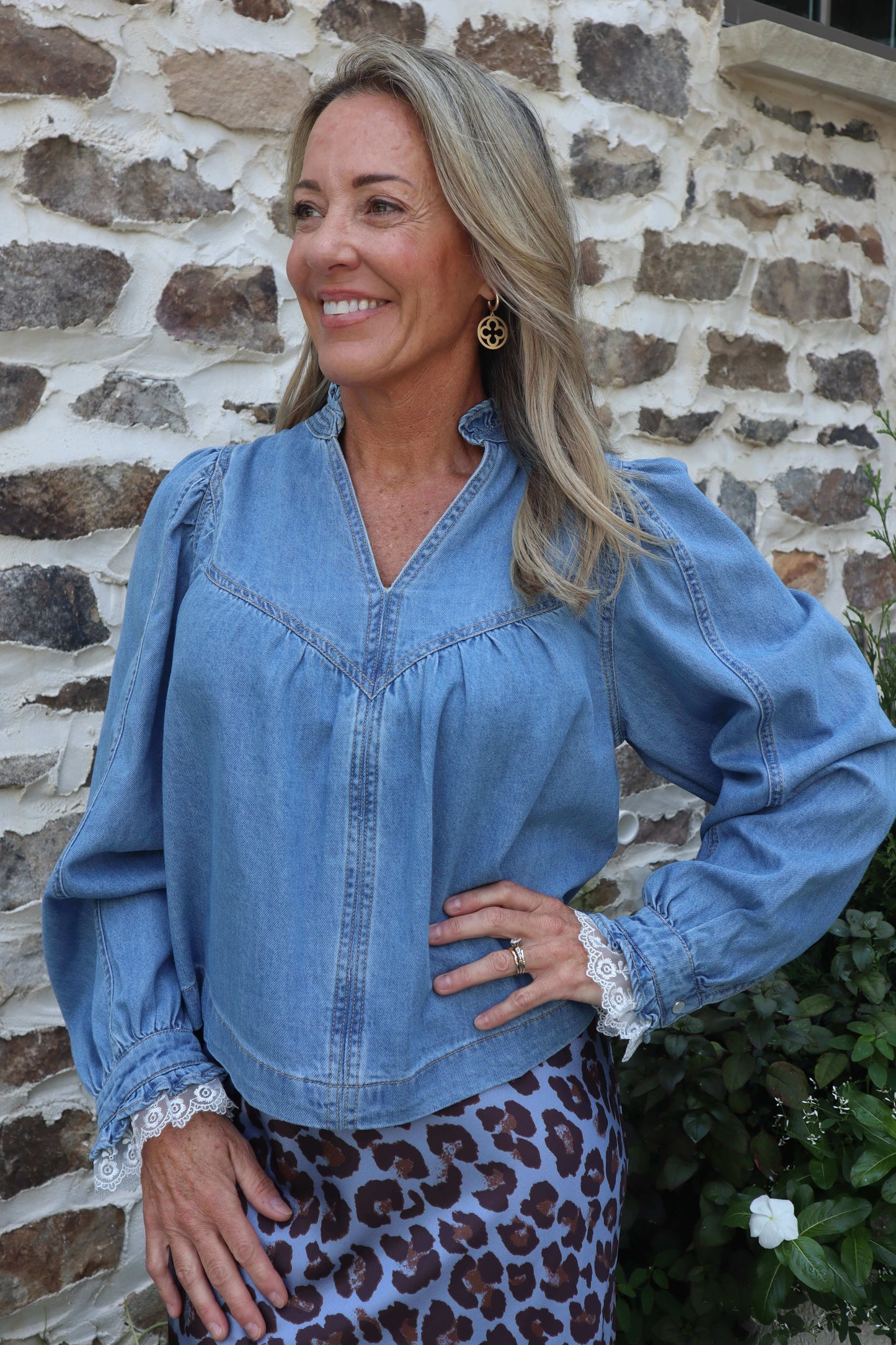 Debbie Denim Top