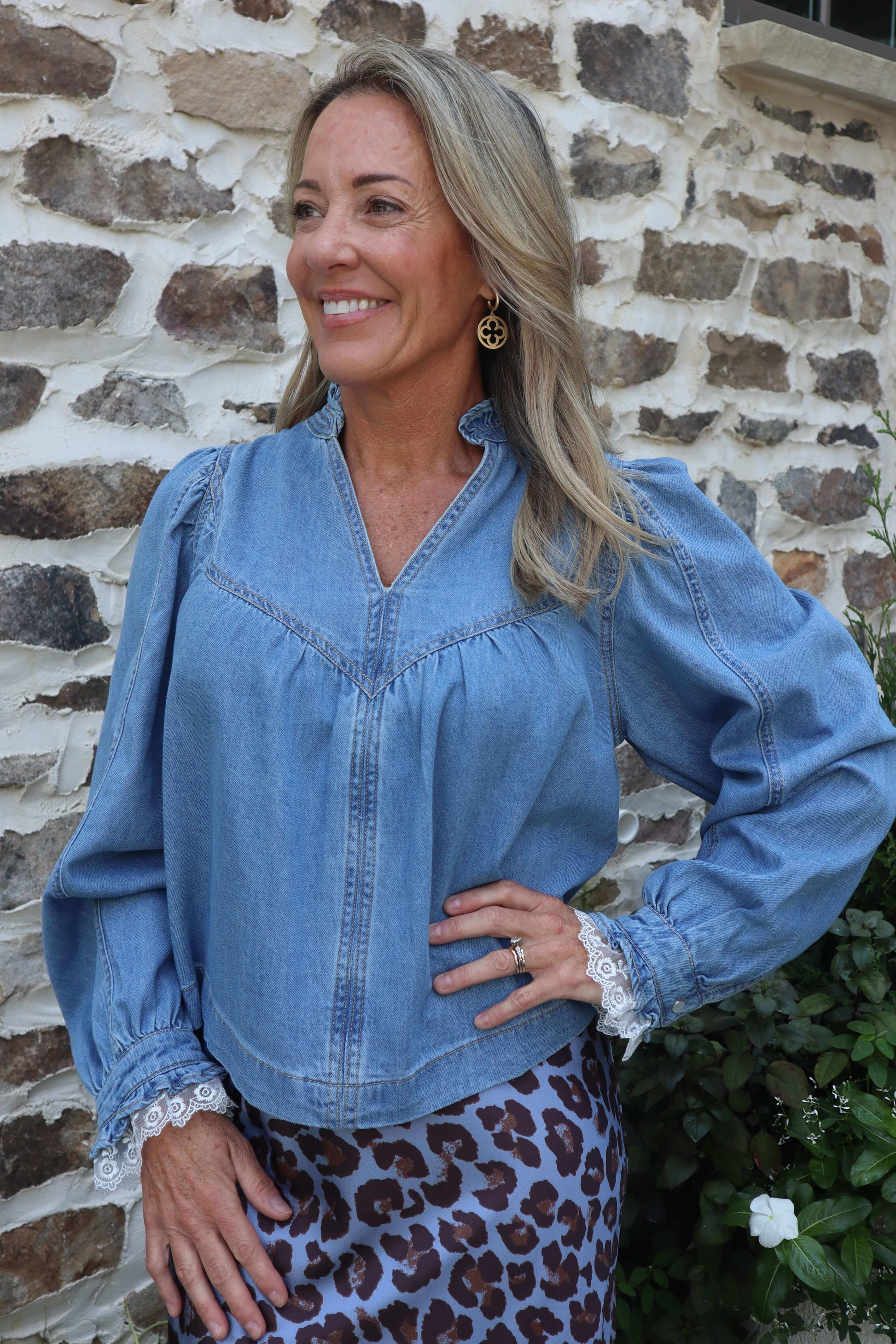 Debbie Denim Top