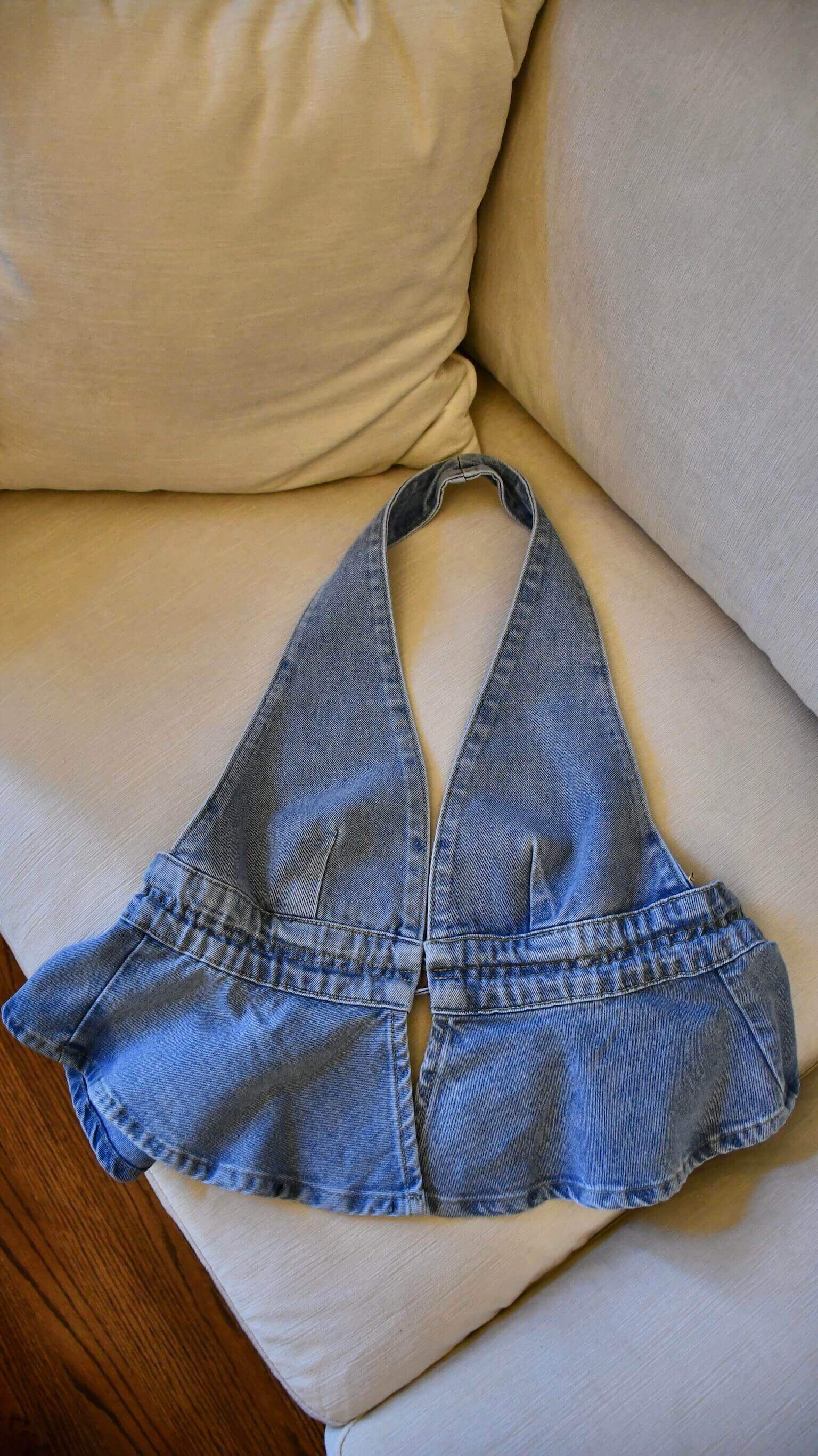 Susan Denim Halter Top