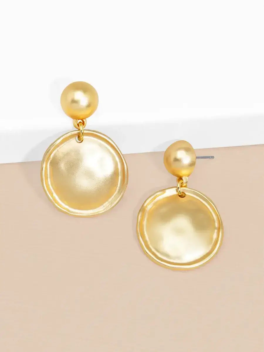 Disc Drop Earrings