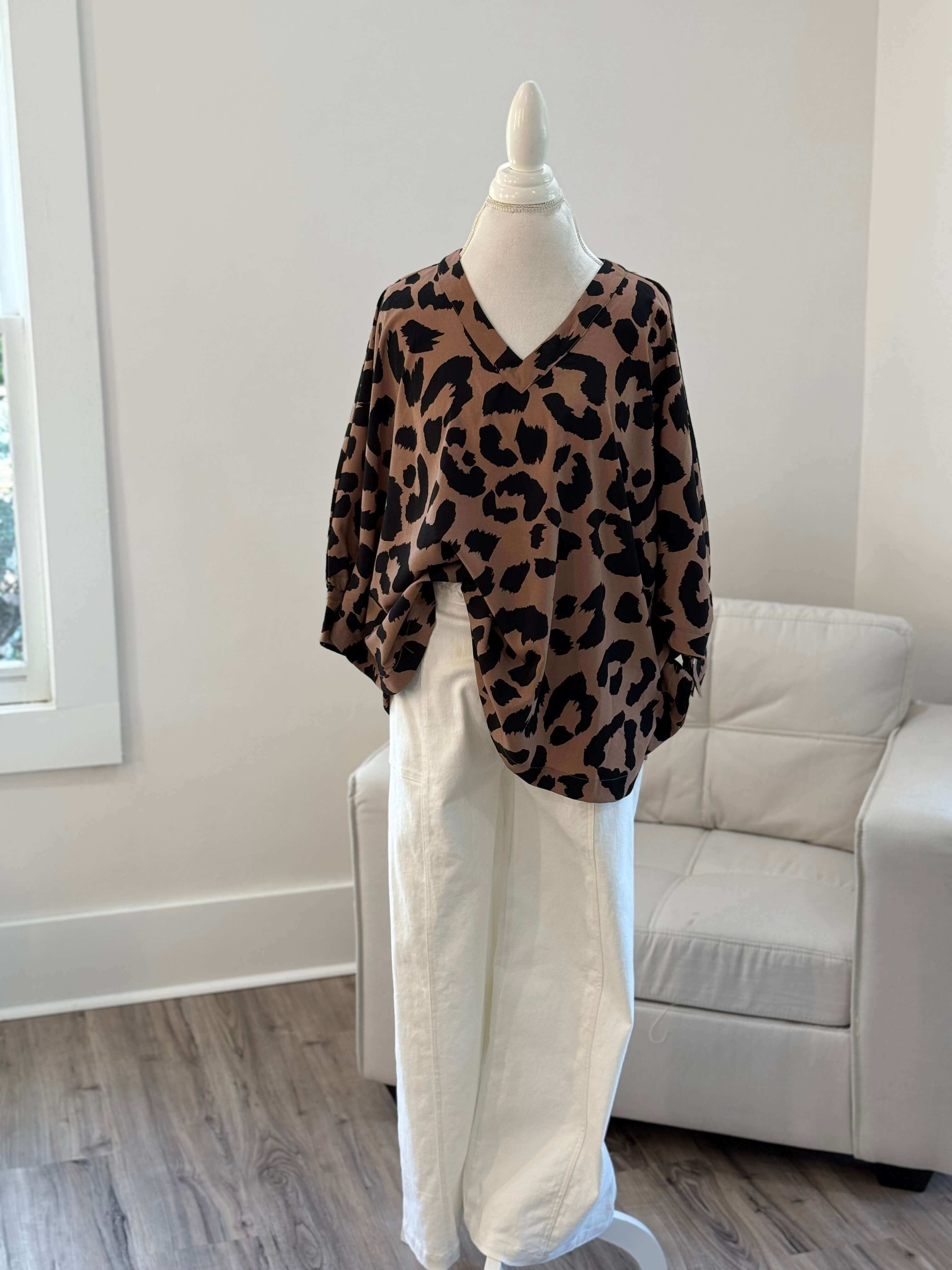 Carly Animal Print Blouse