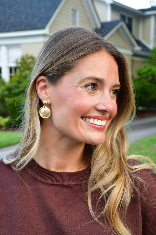 Disc Drop Earrings