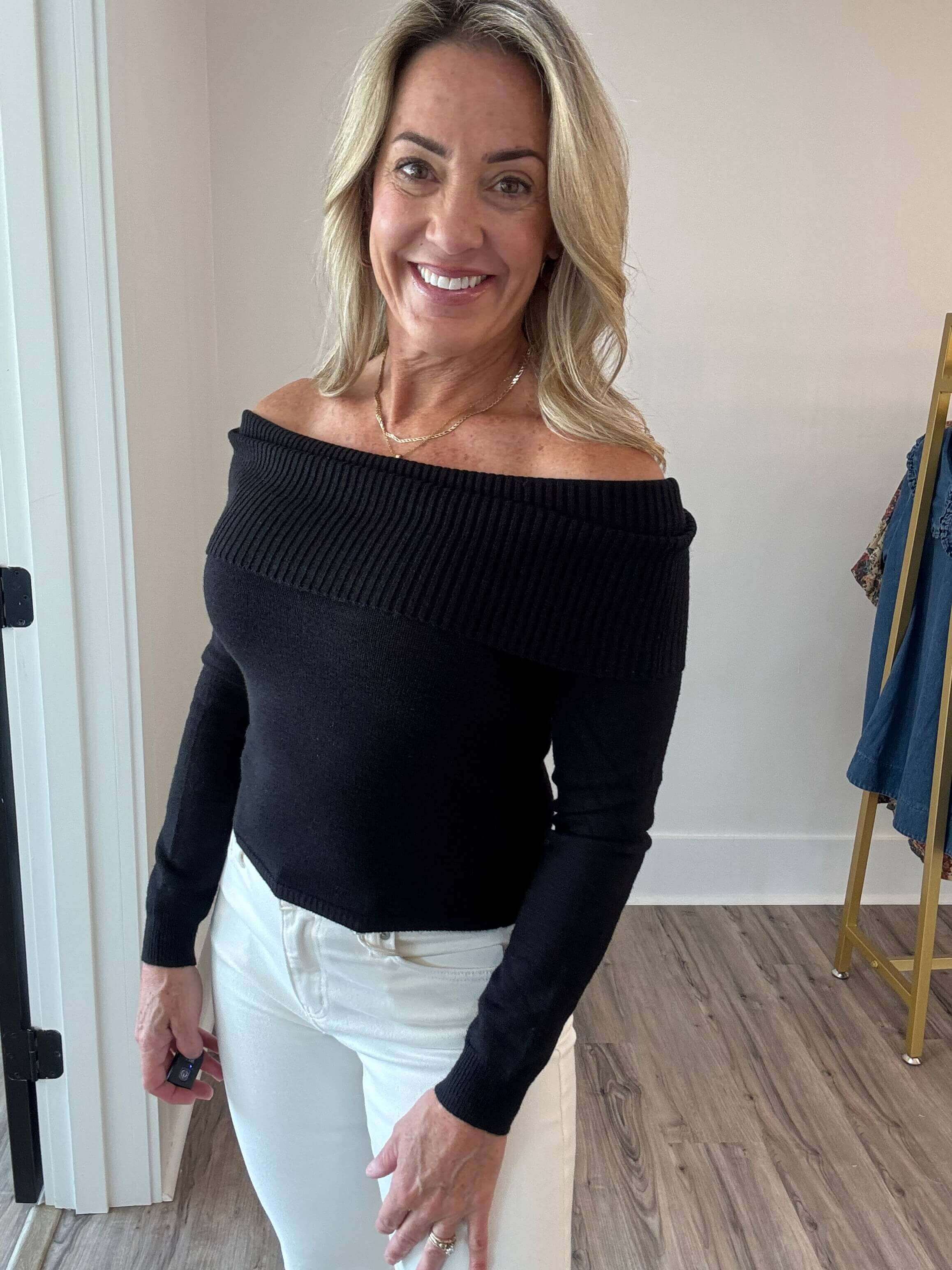 Effie Off Shoulder Sweater