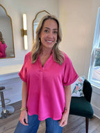 Brit Placket Cuff Sleeve Top