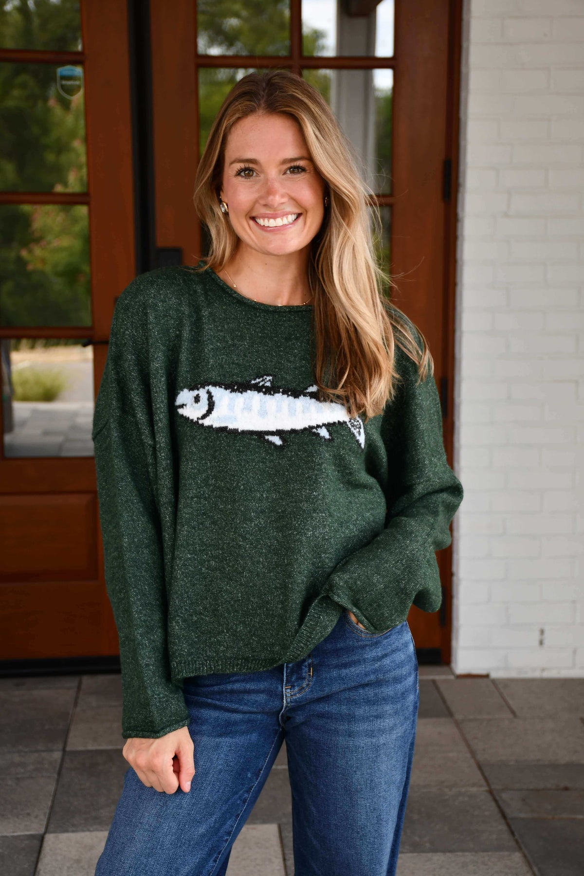 Graphic Fish Sweater