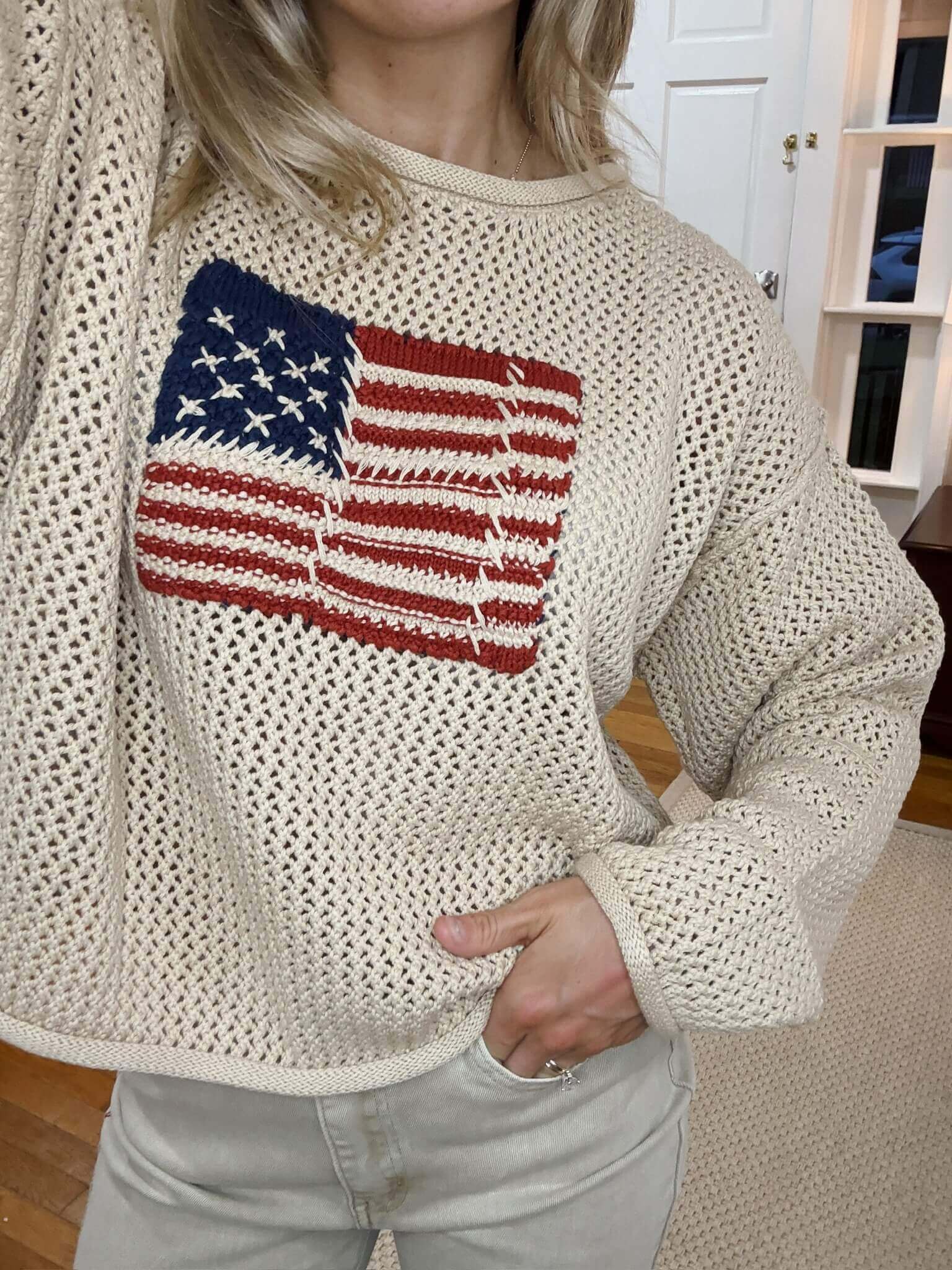 American Flag Sweater