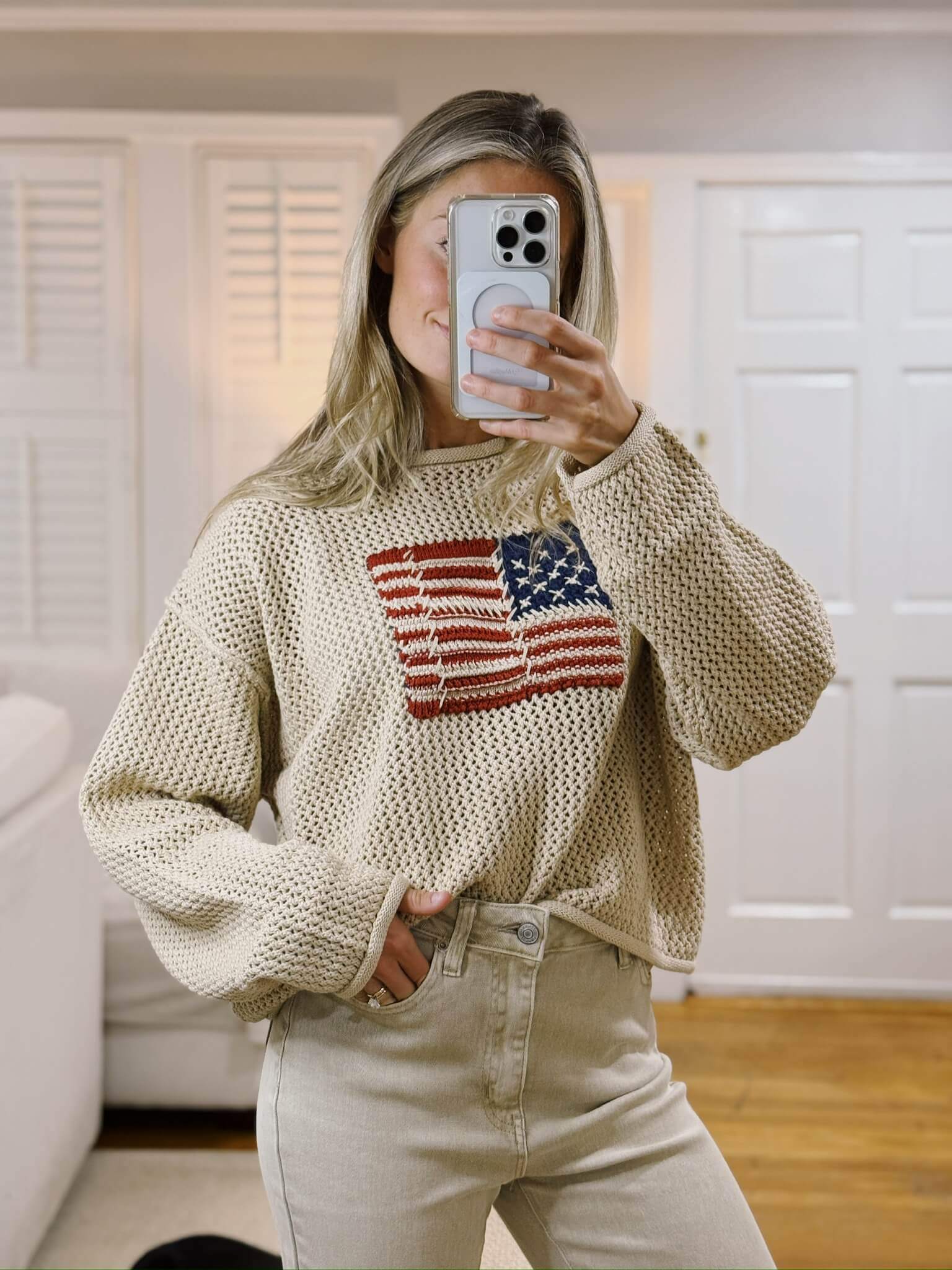 American Flag Sweater