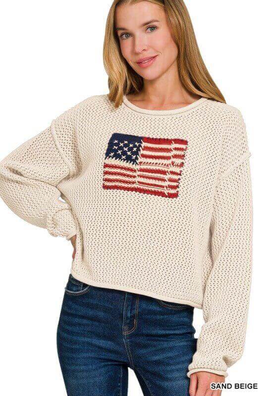 American Flag Sweater