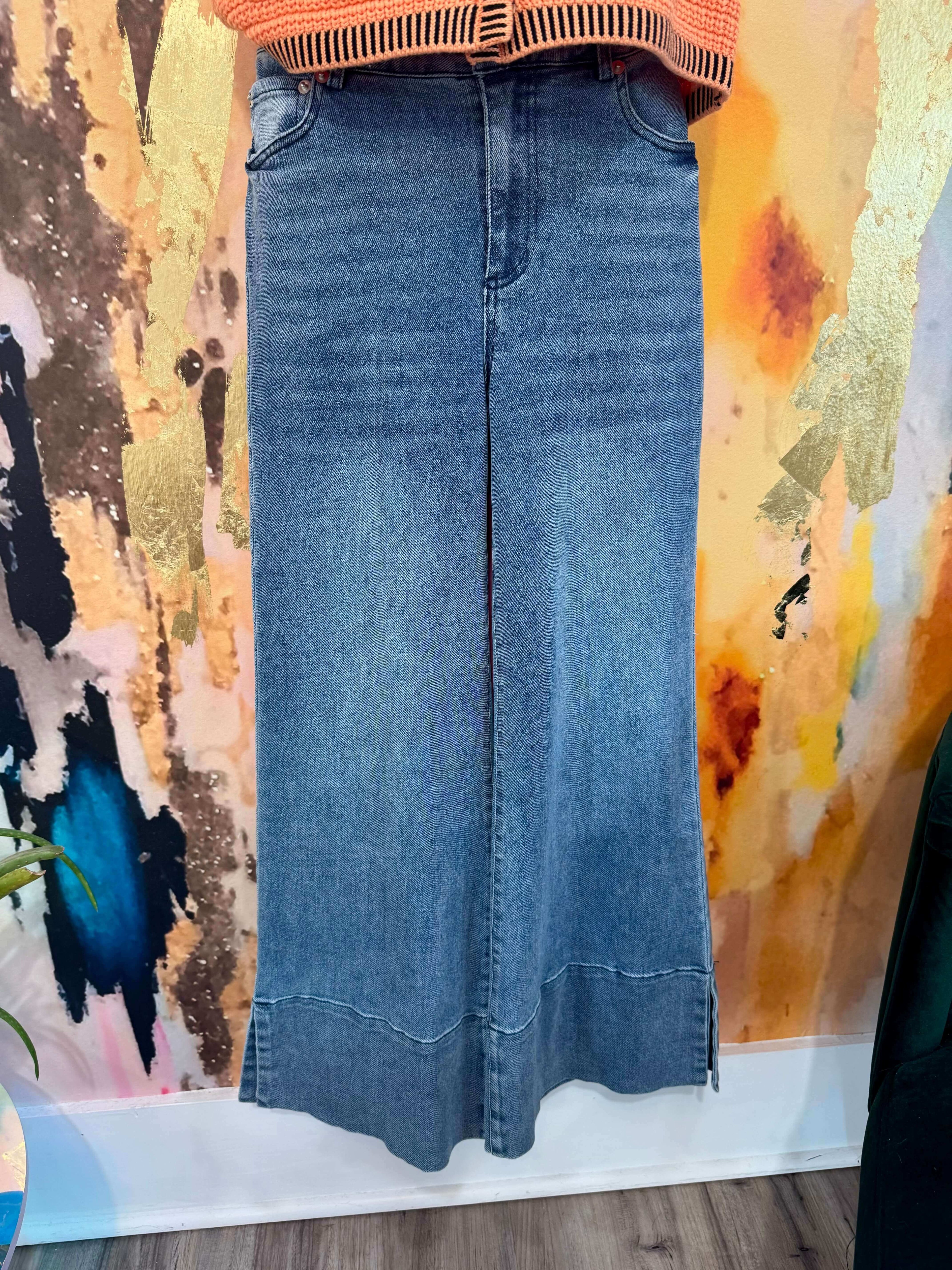 Sally Wide Cuff Denim
