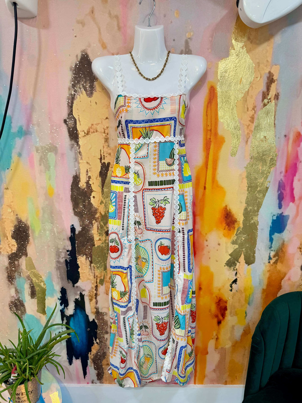 Faith Fruit Print Maxi