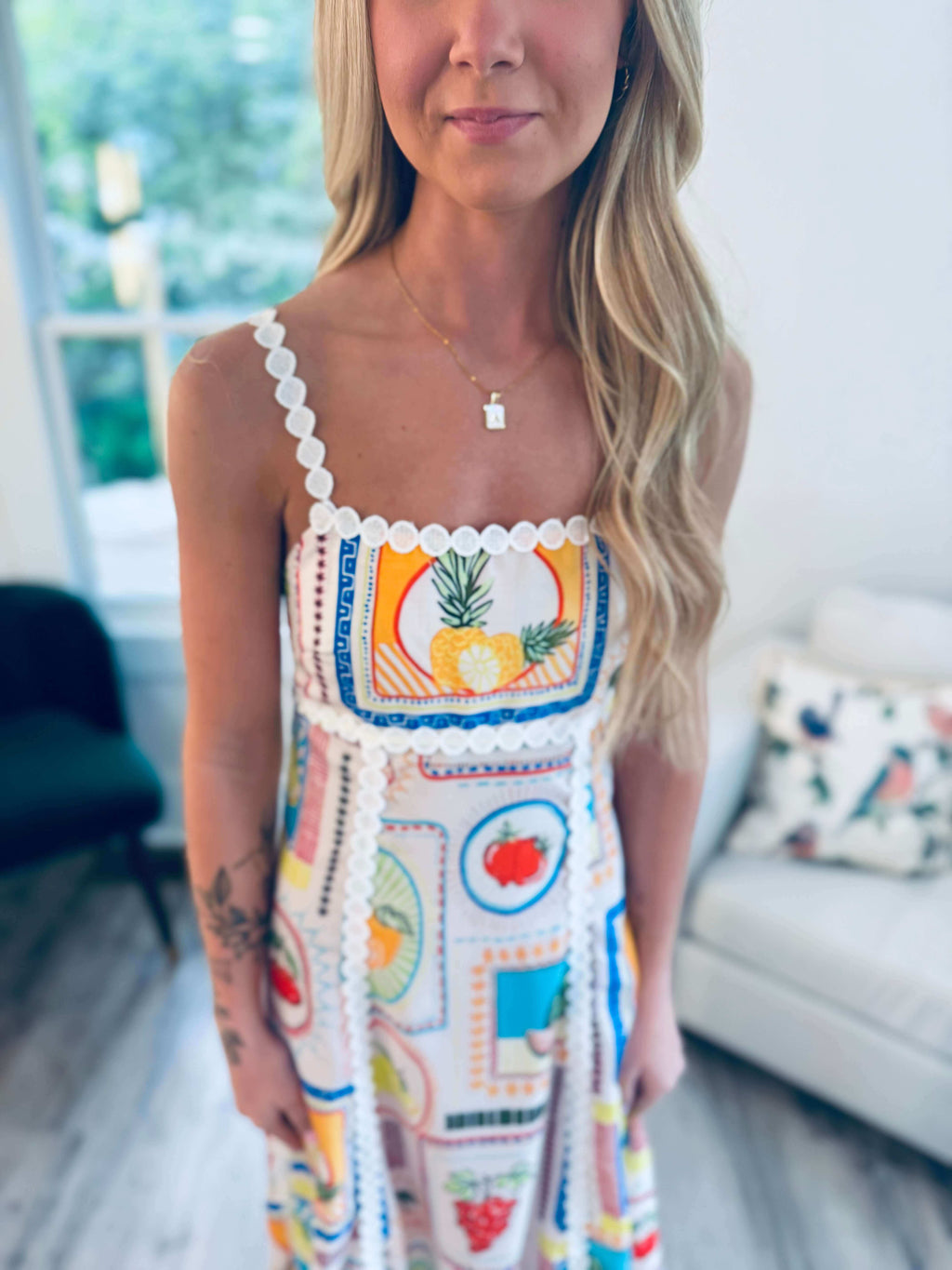 Faith Fruit Print Maxi