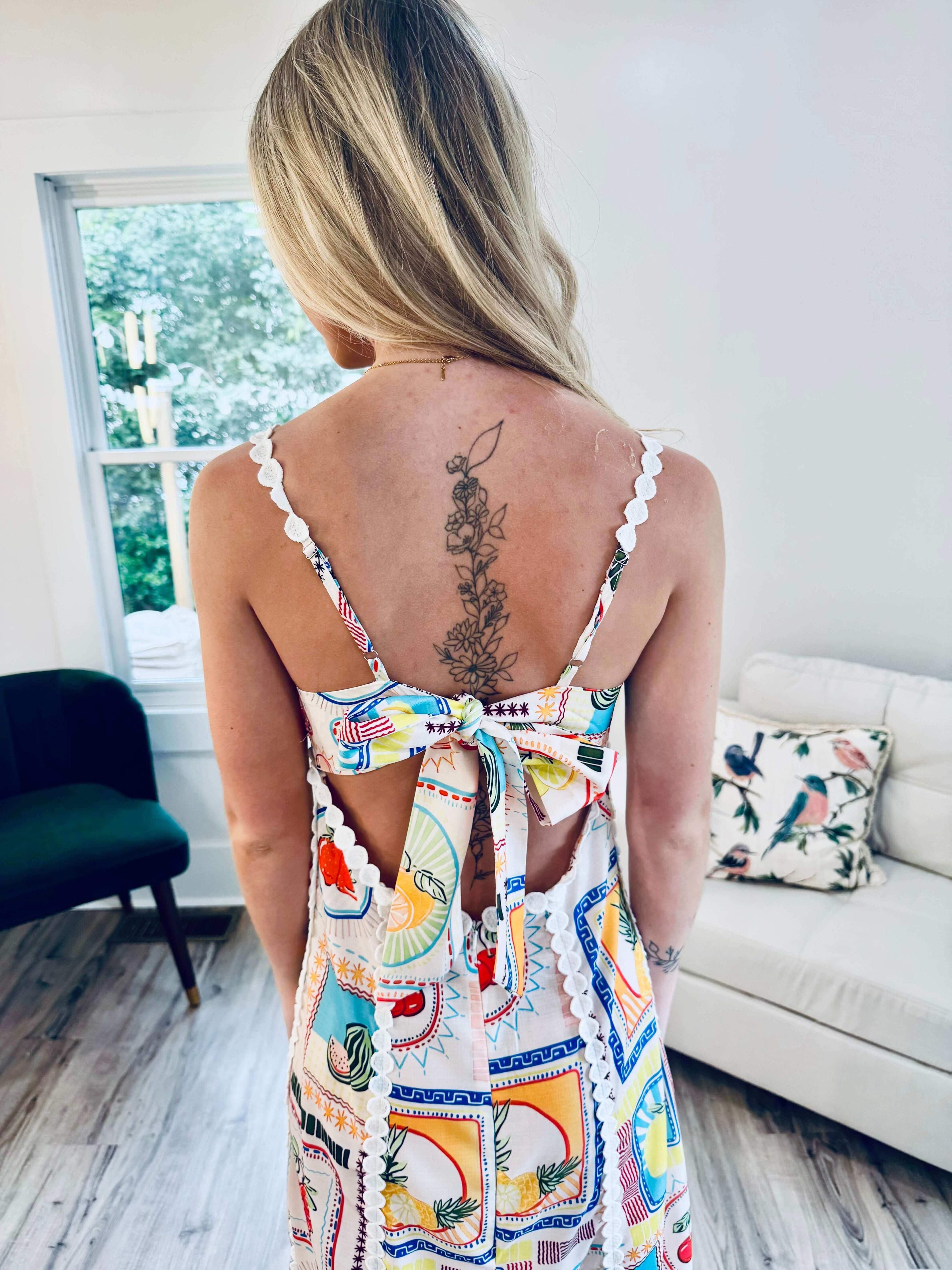 Faith Fruit Print Maxi