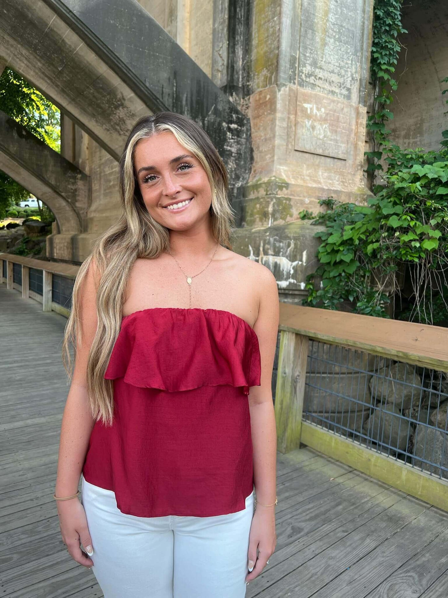 Garnet Sleeveless Top