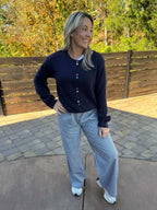 Sandra Navy Cardigan