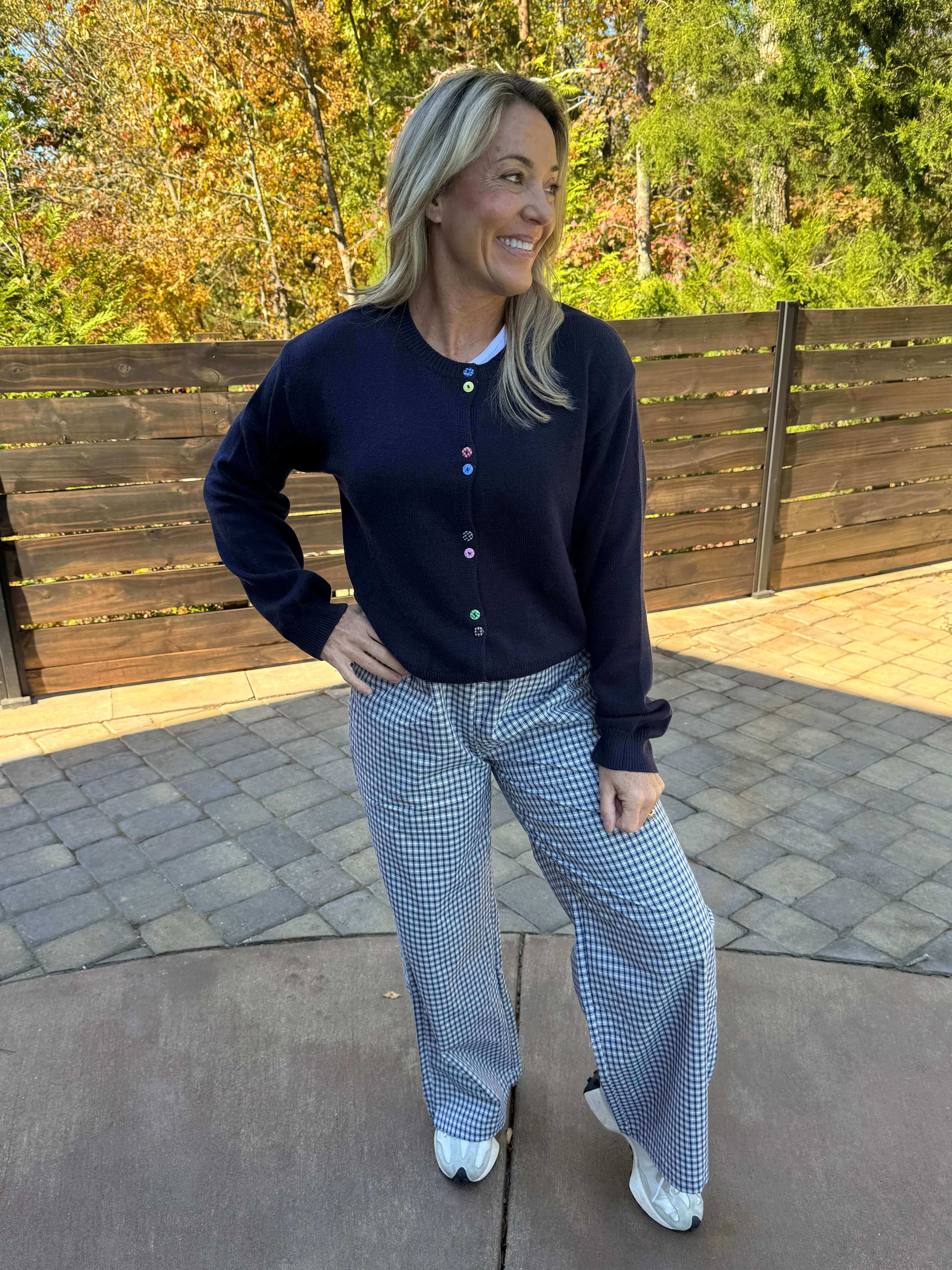Sandra Navy Cardigan