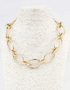 Hammered Gold Textured Necklace