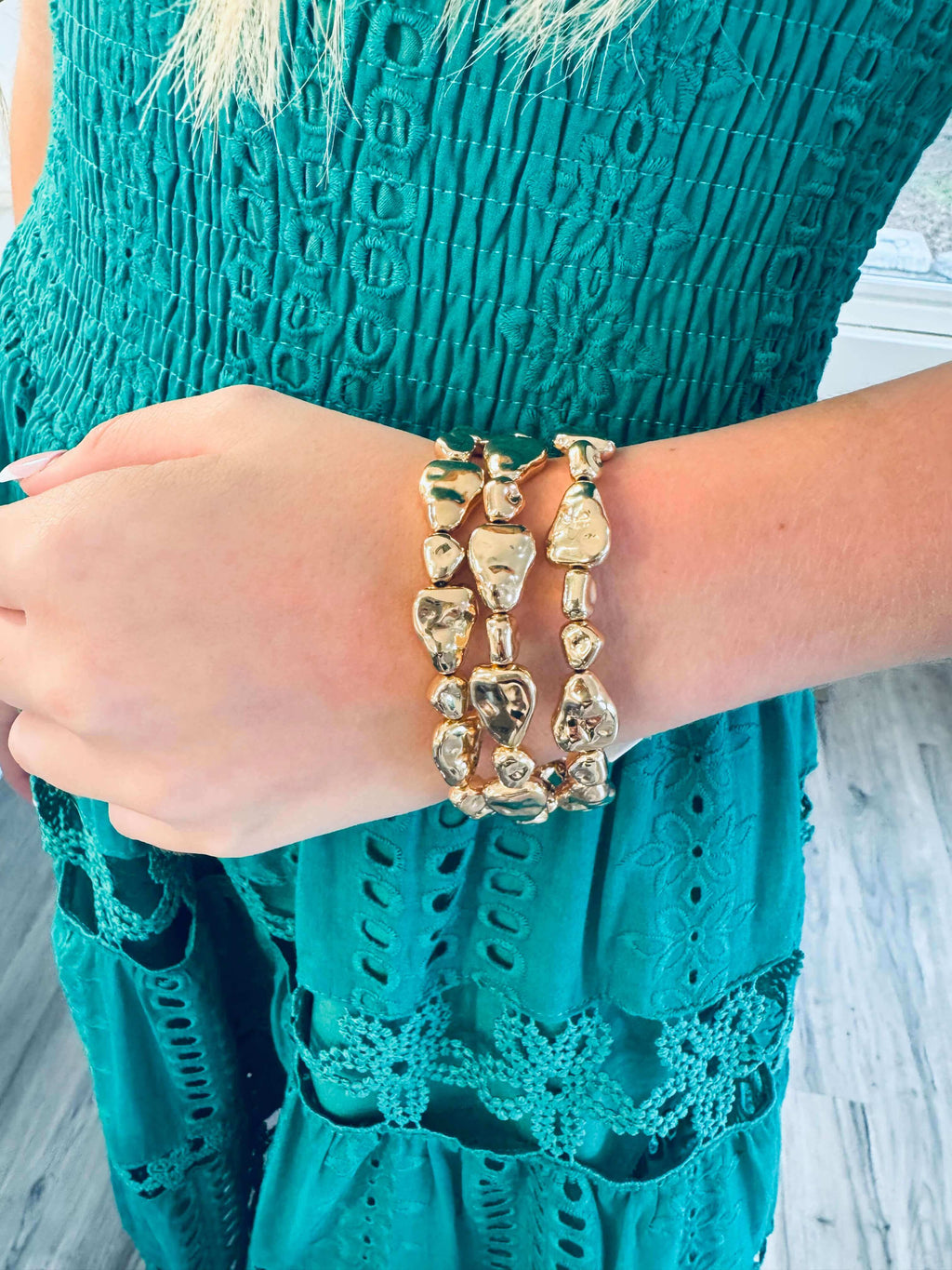 Gold Nugget Bracelet