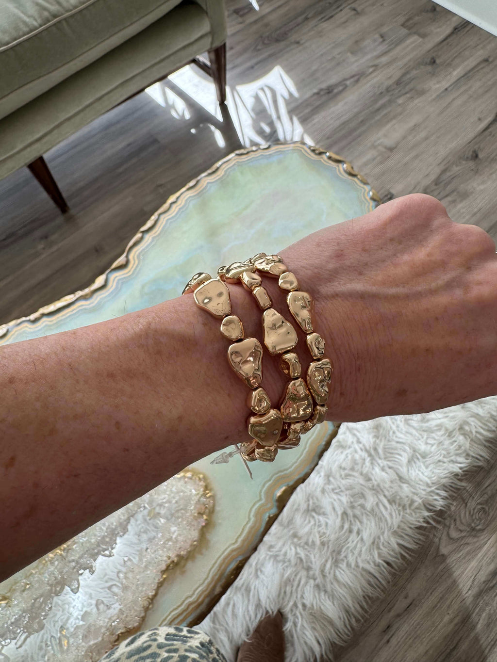 Gold Nugget Bracelet