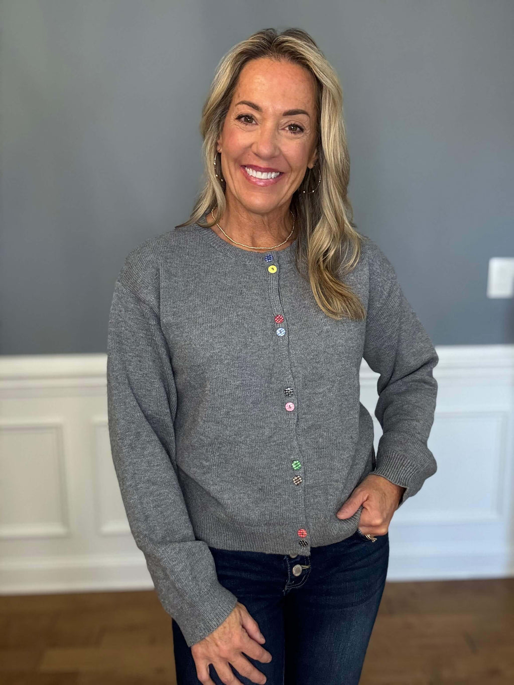 Ashley Grey Cardigan