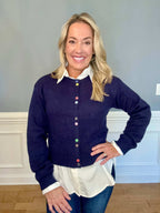 Sandra Navy Cardigan