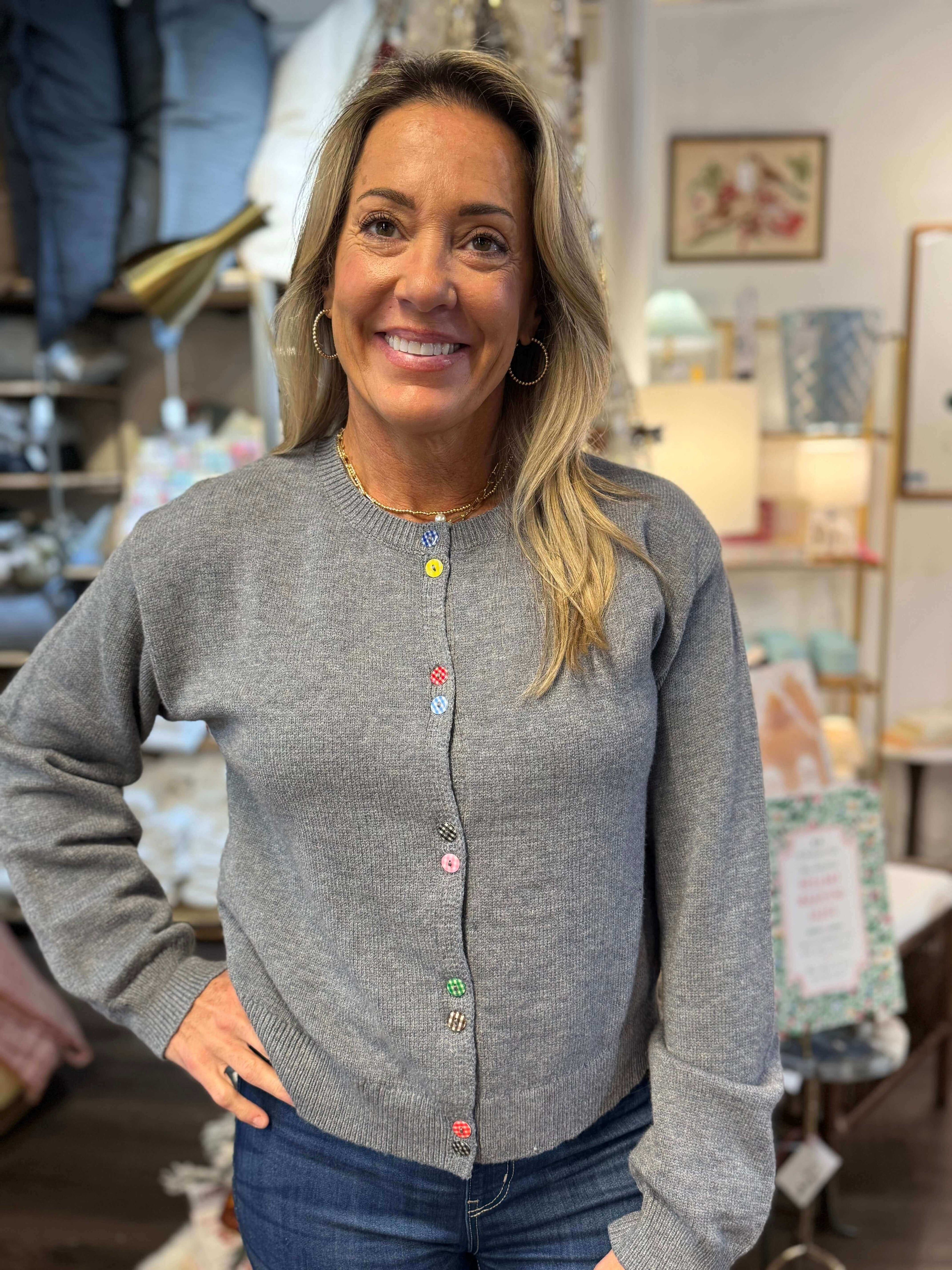 Ashley Grey Cardigan