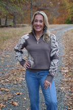 Marci Mocha Half Zip