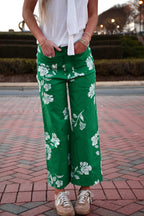 Classic Blooms Cropped Pants