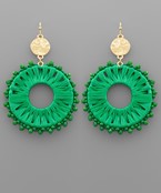 Raffia Circle Bead Earring