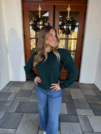 Zoey Green Ribbed Sweater