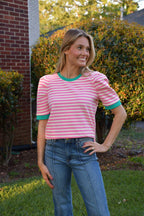 Beka Pink Stripe Top