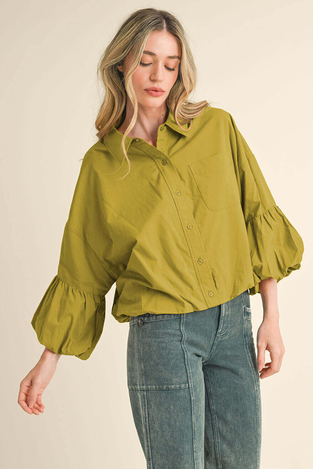 Envy Button Up Top