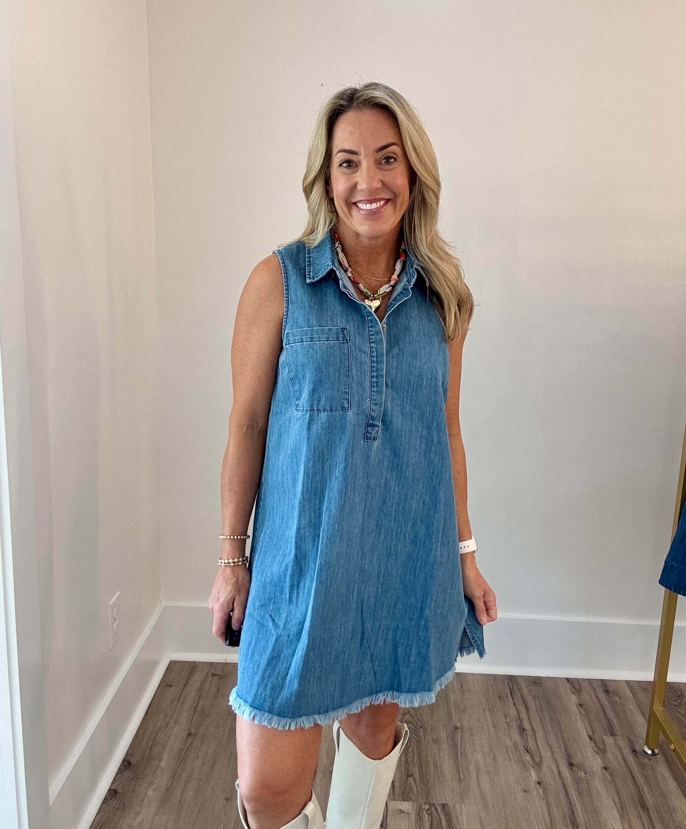 JoJo Distressed Hem Dress