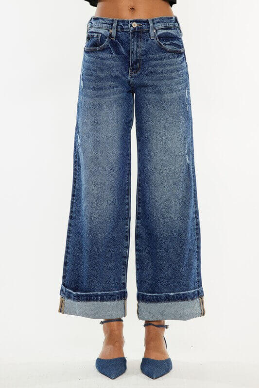 Sissy Cropped Wide Leg Jean