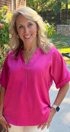 Brit Placket Cuff Sleeve Top