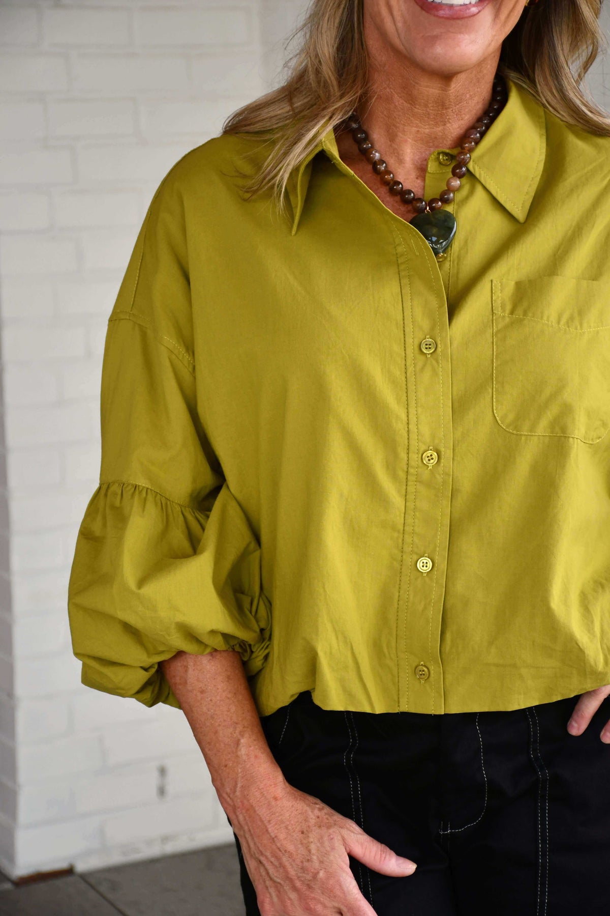 Envy Button Up Top
