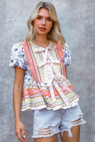 Roslyn Floral Babydoll Top