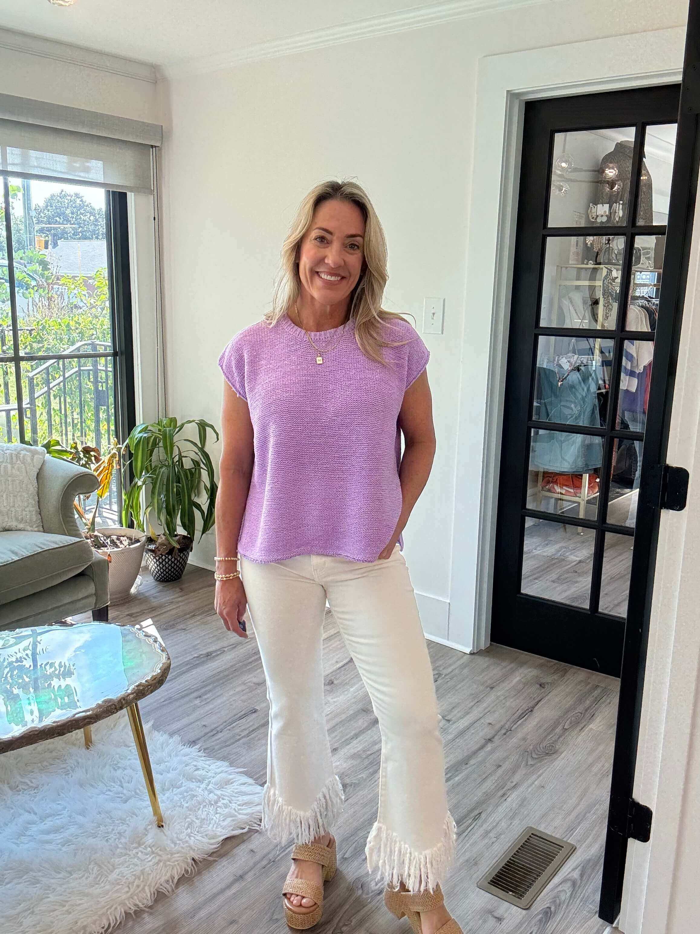 Heidi Lavender Sweater