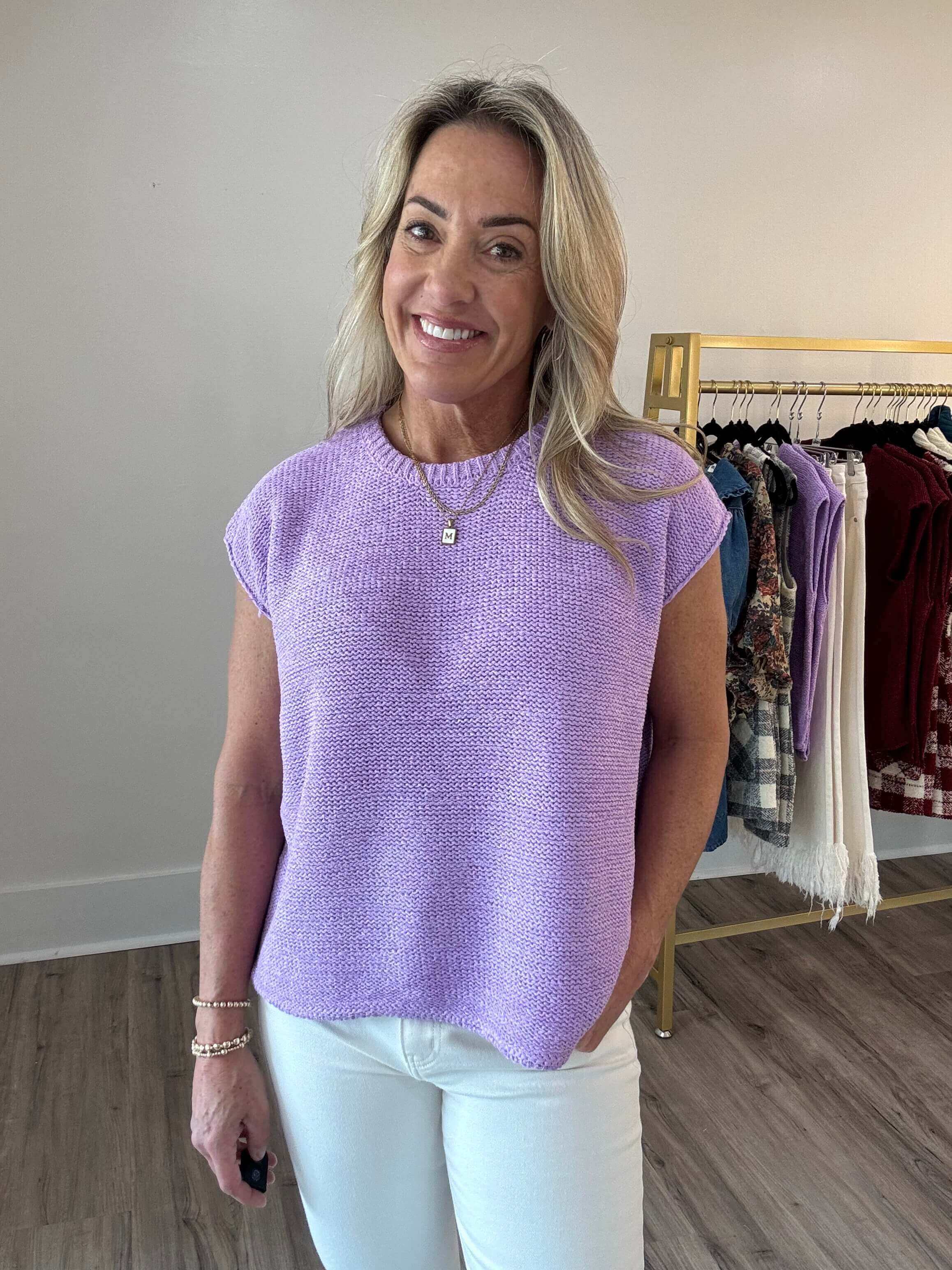 Heidi Lavender Sweater