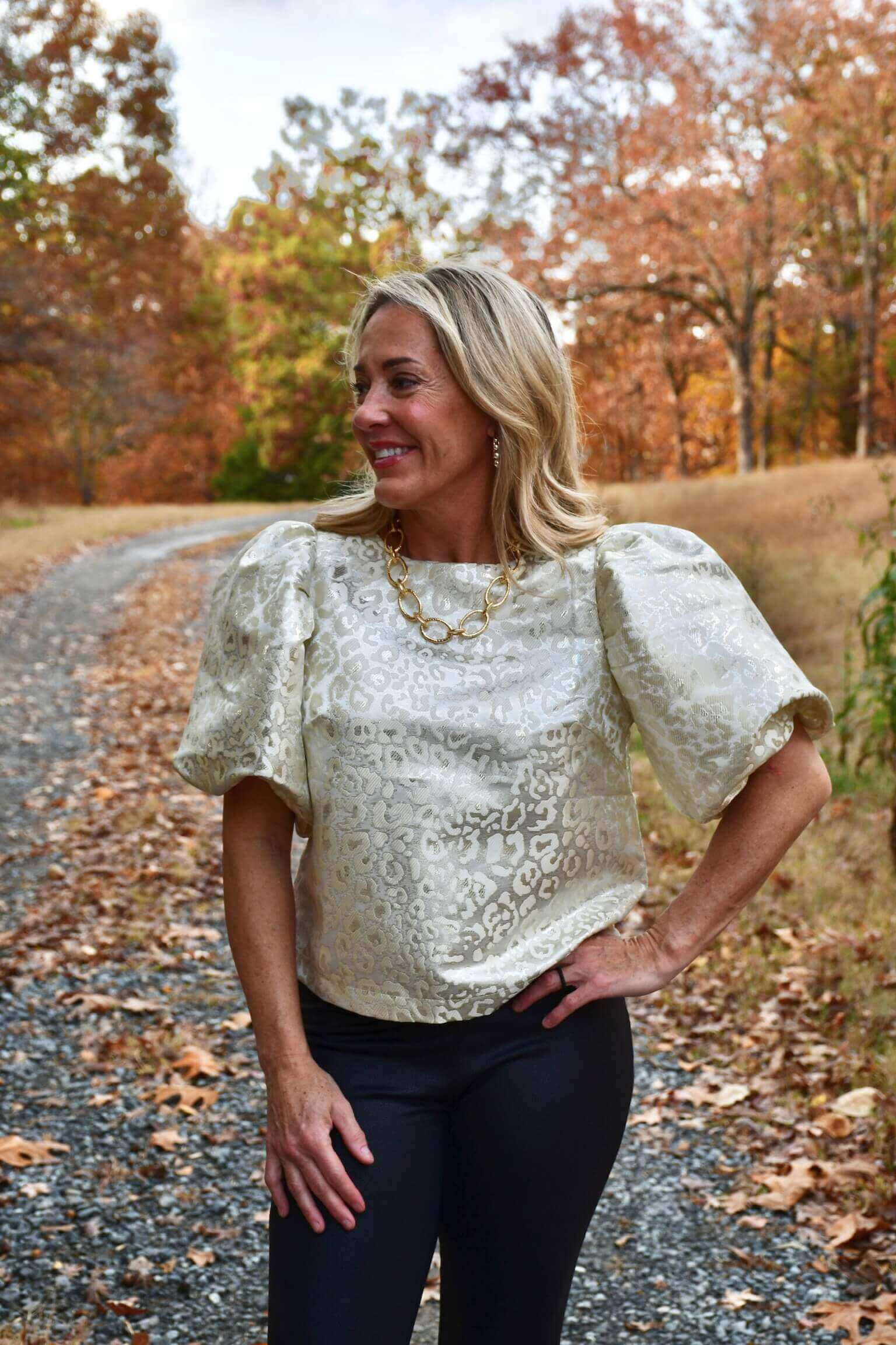 Blair Cream Puff Sleeve Blouse