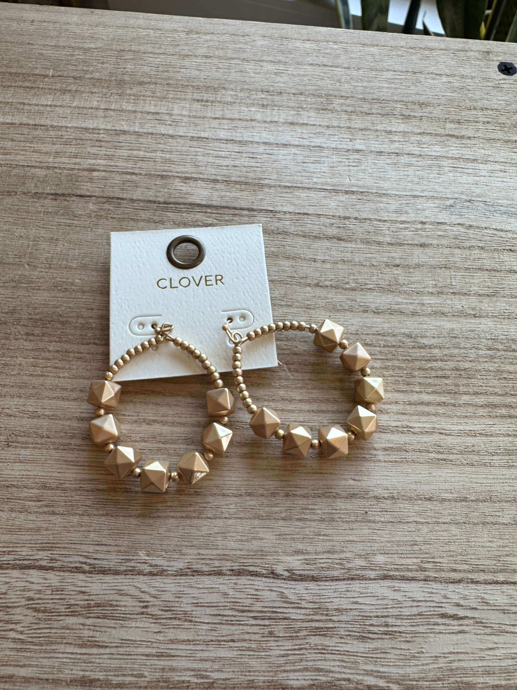 Circle Wire Beaded Earrings