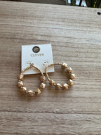 Circle Wire Beaded Earrings