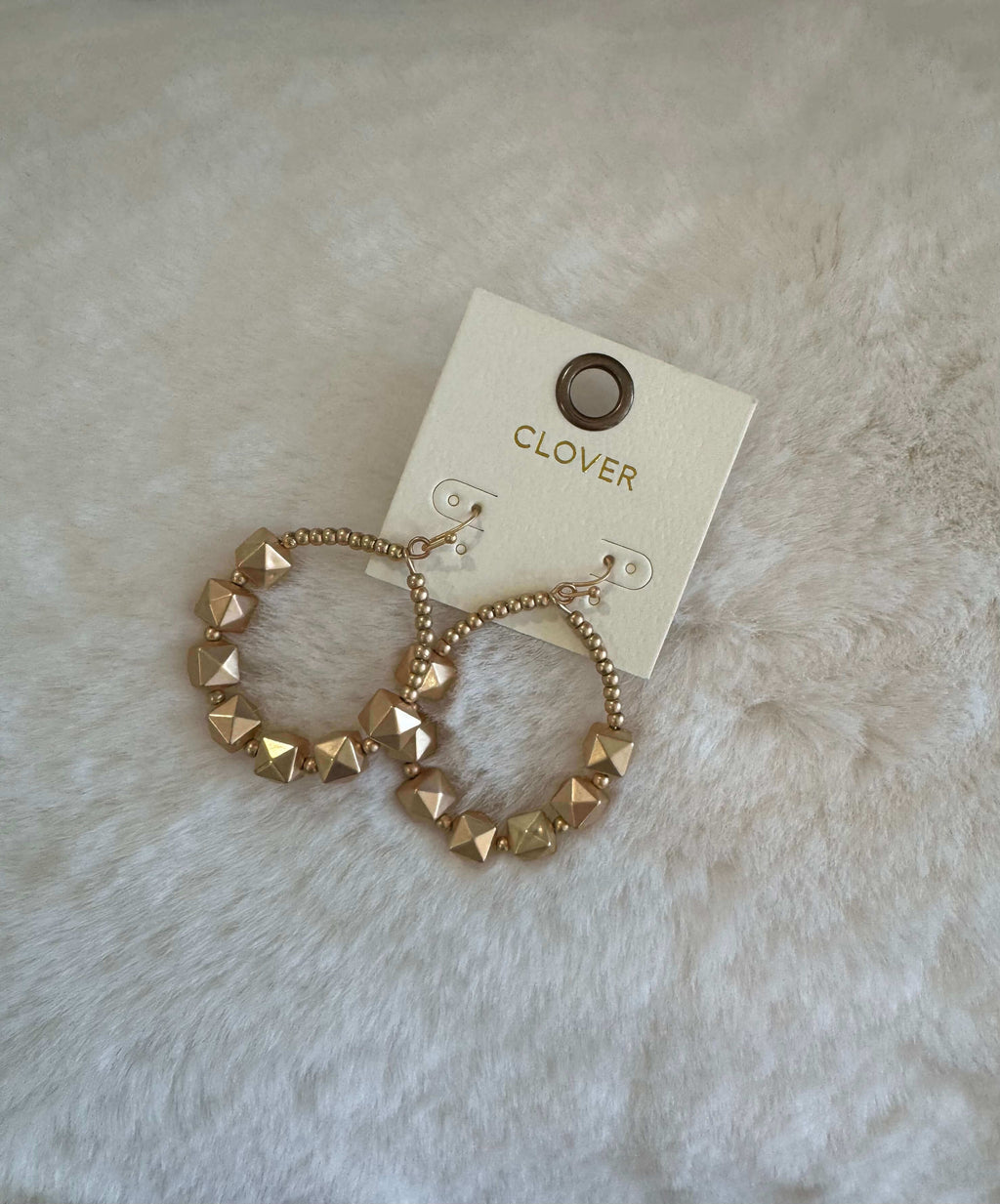 Circle Wire Beaded Earrings