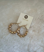 Circle Wire Beaded Earrings