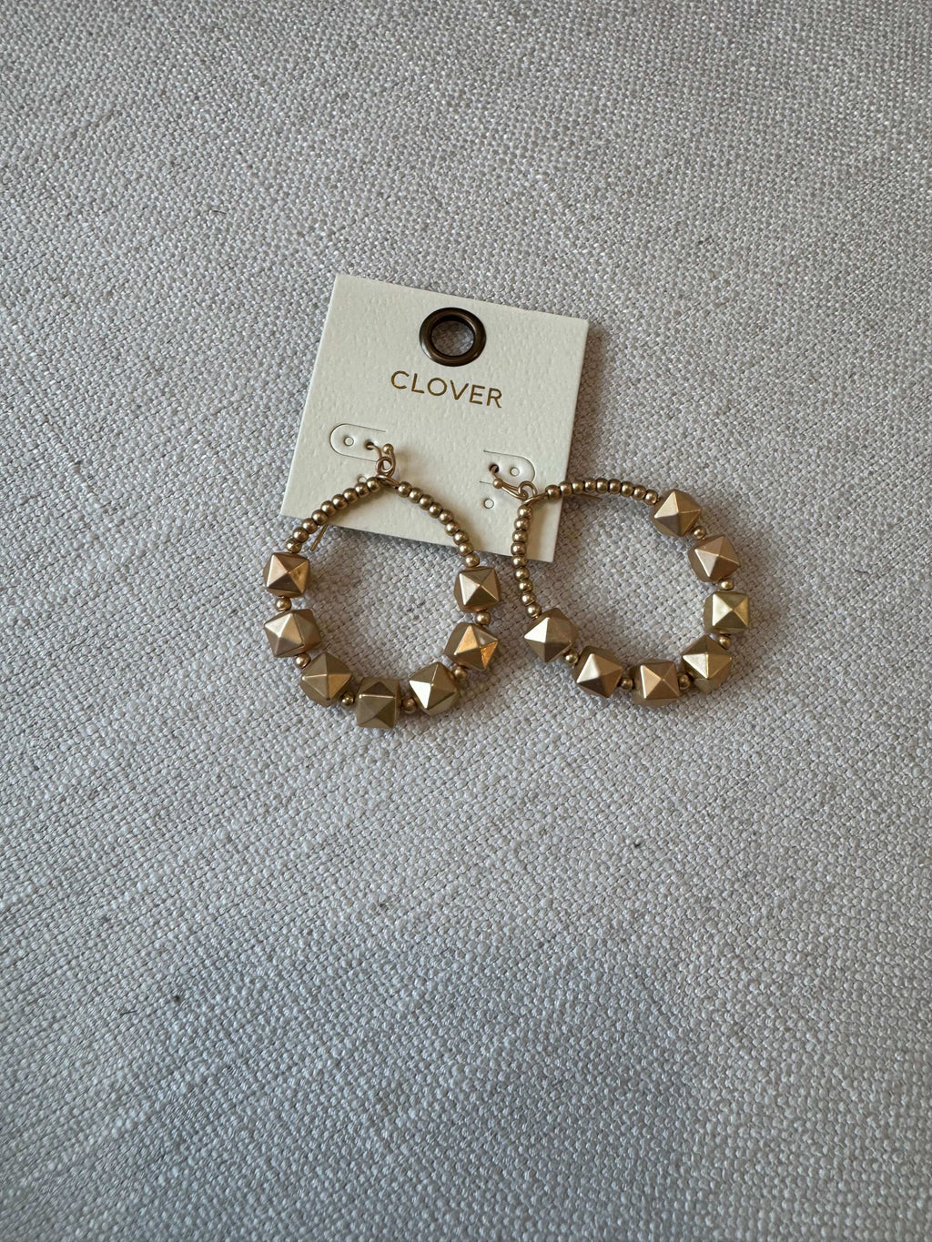 Circle Wire Beaded Earrings